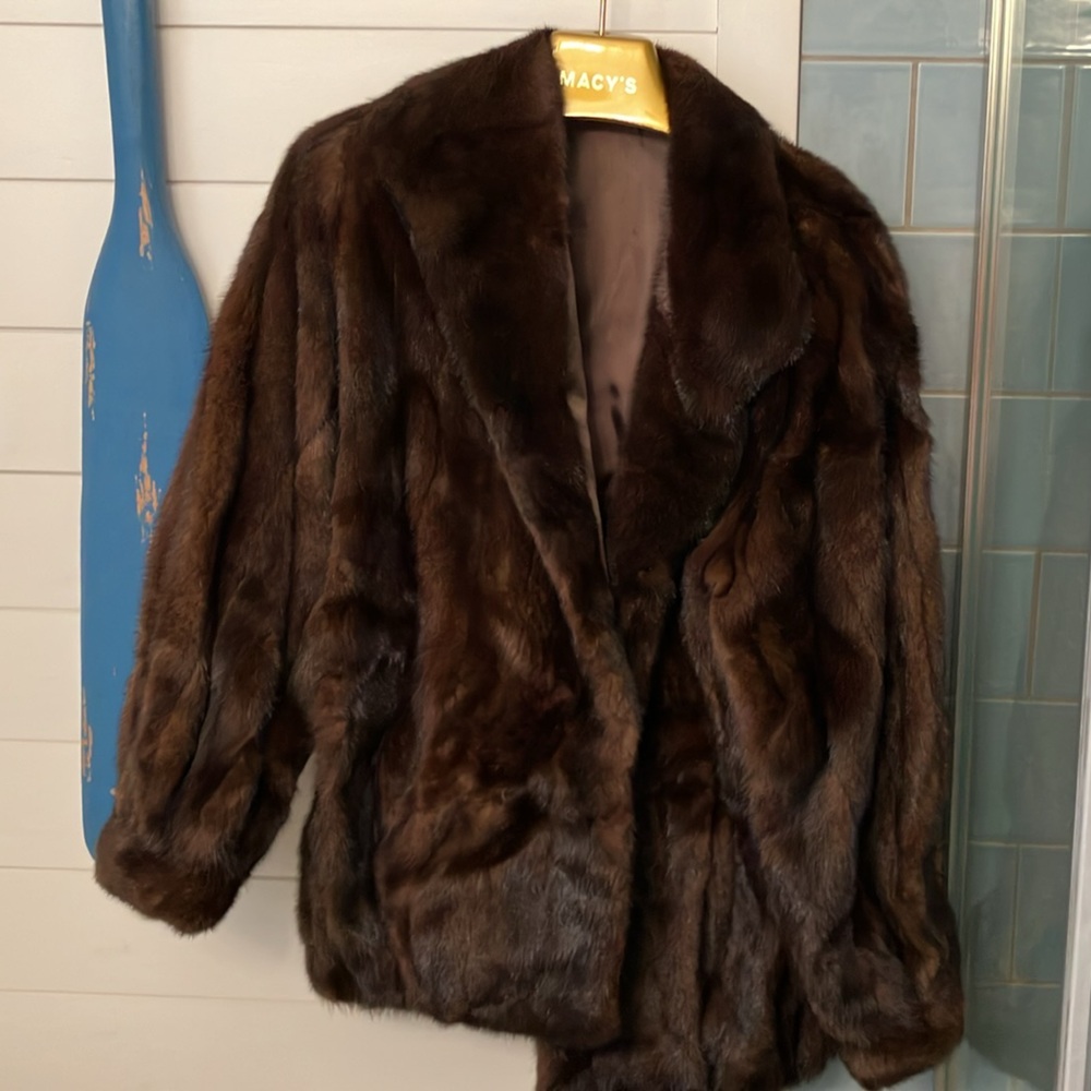 Mink jacket. Custom tailored. Size L